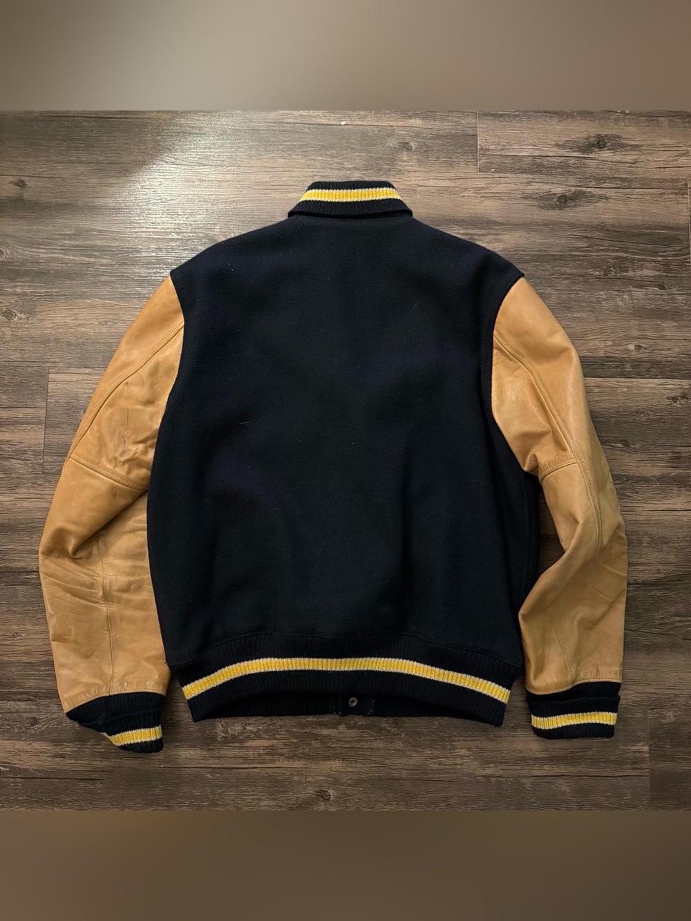 Polo Ralph Lauren navy gold wool letterman jacket - Picture 5 of 5